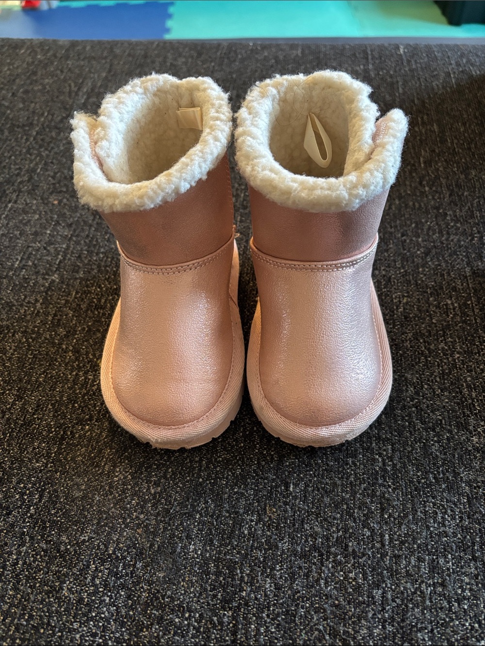 Baby Gap Metallic Pink Faux-Shearling Boots